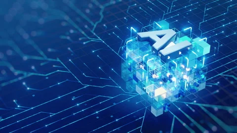 AI and Big Data Network Visualization Stock Footage 278070098