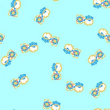 Ai and computing merge quantum computer vector seamless pattern Illustrazione stock