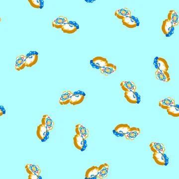 Ai and computing merge quantum computer isometric icon seamless pattern Stock Illustration