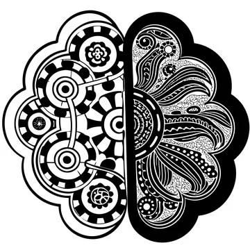 AI and Data Inspired Abstract Digital Art Stock Illustration