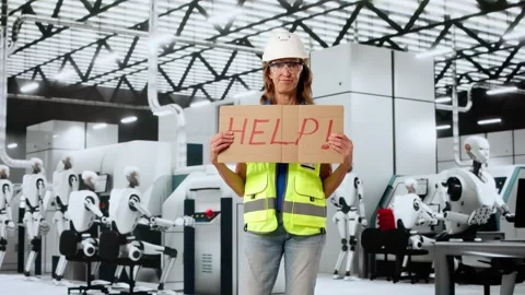 AI And Humanoid Robots Taking Over Vídeo Stock 310397708