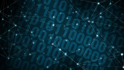 Ai and interconnected lines of binary code exploring cyber attacks, algorithms Stock Footage 260428520