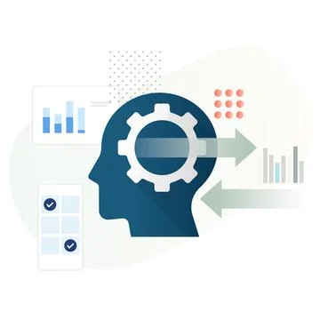 AI and Machine Learning Models for Business Process - Stock Illustration Stock Illustration