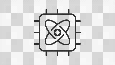 AI and machine learning ui icons line animation set Stock Footage 321855951