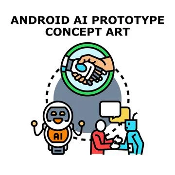Ai android prototype concept art development イラスト素材
