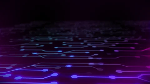 AI Animated Background with Circuit Board Design Stock Footage 284305509