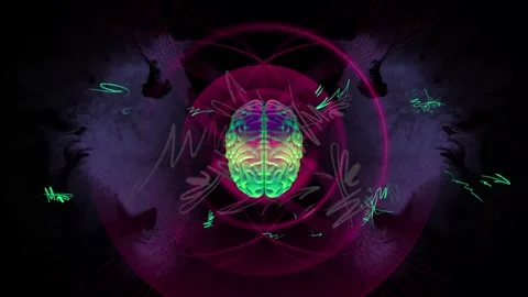 AI animated background. Techology background 스톡 동영상 333655720