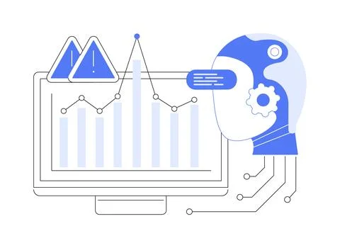 AI-Anomaly Detection abstract concept vector illustration. Ilustración de archivo
