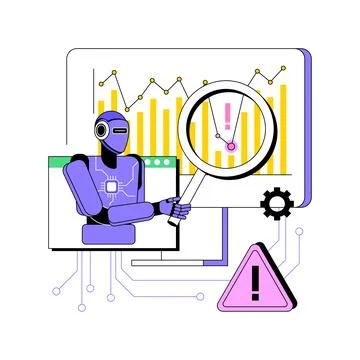 AI-Anomaly Detection abstract concept vector illustration. Ilustración de archivo