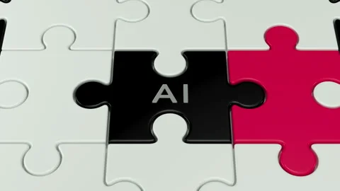 AI answer any question puzzle flipping jumping 3D animation. Generative AI Stock Footage 263912716