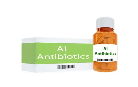 AI Antibiotics concept Stock Illustration