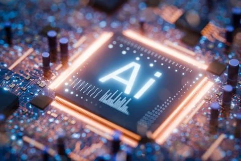 Ai. Application of artificial intelligence in medicine, programming. Artifi.. Illustrazione stock