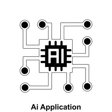 Ai application vector icon design. Stock Illustration