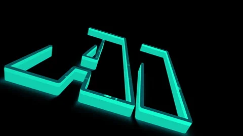 AI artificial intelligence 3d text animation  Stock Footage 253502392