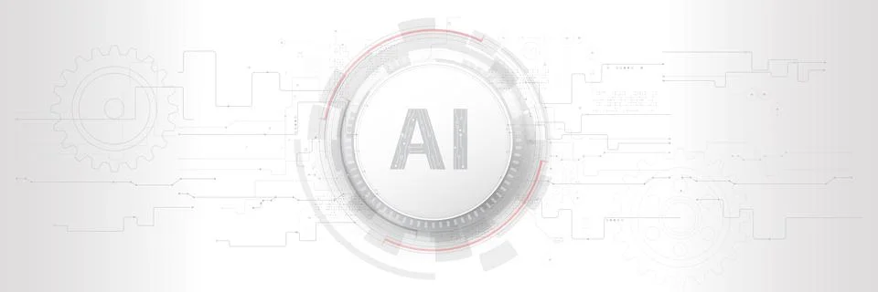 AI Artificial intelligence Abstract background Stock Illustration