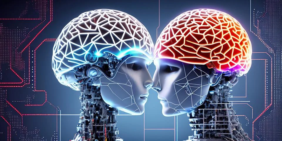 AI Artificial intelligence. Ai digital brain. Robotics concept. metaverse, .. Stock Illustration