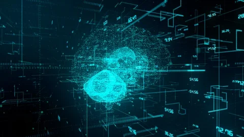 AI Artificial intelligence and Human intelligence creativity thinking Stock Footage 106479692