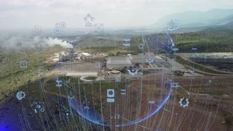 AI Artificial Intelligence and industry concept. Industrial technology. INDUSTRY Stock Footage 239336021