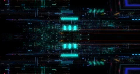 AI artificial intelligence and ML machine learning abstract concept Stock Footage 117681994