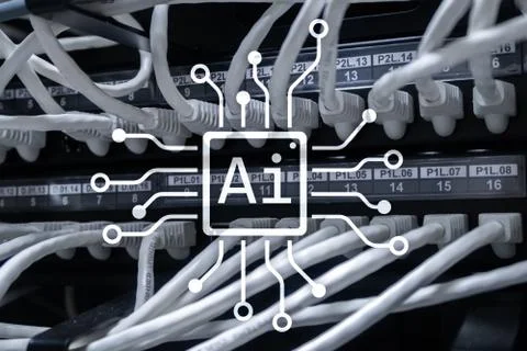 AI, Artificial intelligence, automation and modern information technology con イラスト素材