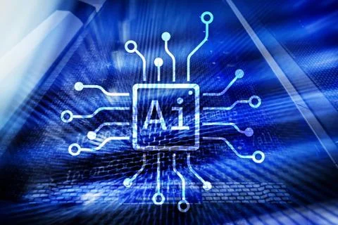 AI, Artificial intelligence, automation and modern information technology con イラスト素材