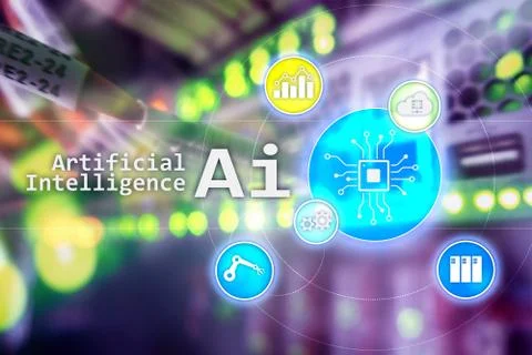 AI, Artificial intelligence, automation and modern information technology con Stock Illustration