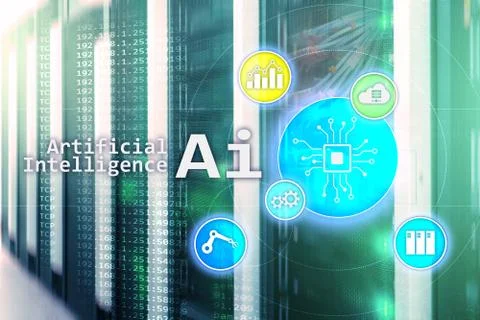 AI, Artificial intelligence, automation and modern information technology con Stock Illustration