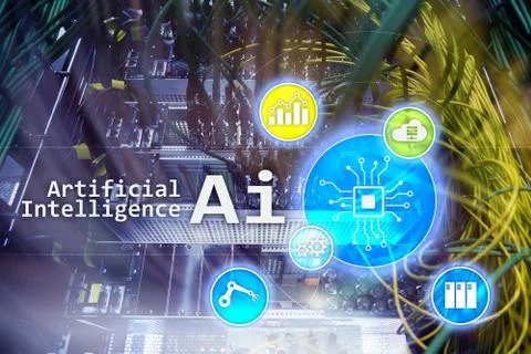 AI, Artificial intelligence, automation and modern information technology con イラスト素材