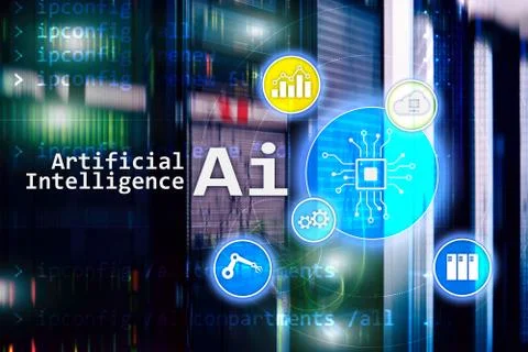 AI, Artificial intelligence, automation and modern information technology con イラスト素材