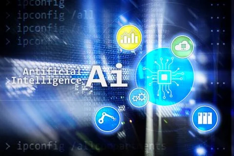 AI, Artificial intelligence, automation and modern information technology con Stock Photos