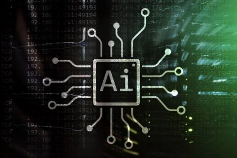 AI, Artificial intelligence, automation and modern information technology con Stock Photos