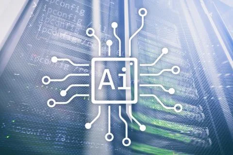 AI, Artificial intelligence, automation and modern information technology con Stock Photos
