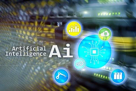 AI, Artificial intelligence, automation and modern information technology Stock Photos