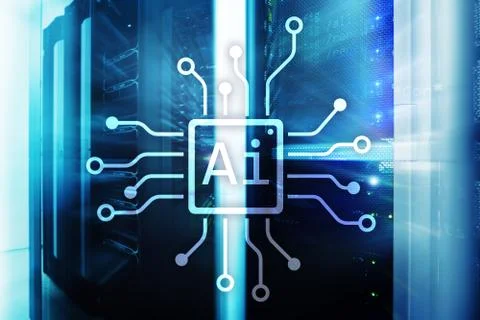 AI, Artificial intelligence, automation and modern information technology Stock Photos