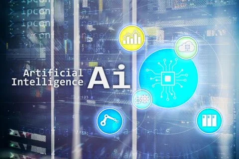AI, Artificial intelligence, automation and modern information technology Foto stock