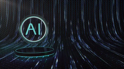 AI Artificial Intelligence background loop technology B. This sci-fi Stock Footage 266213251