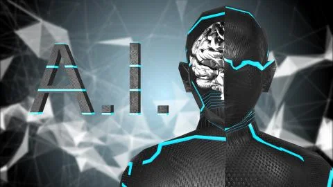 AI Artificial intelligence big data deep learning cloud computing イラスト素材