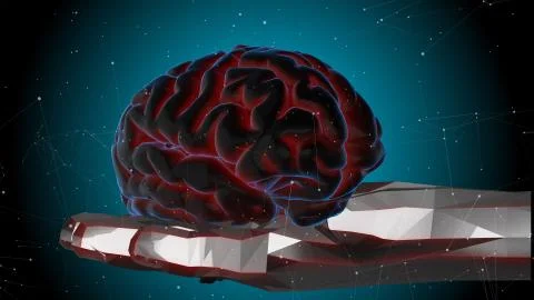 AI Artificial intelligence big data deep learning cloud computing 库存插图