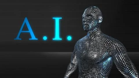 AI Artificial intelligence big data machine deep learning intelligence design Stock Illustration