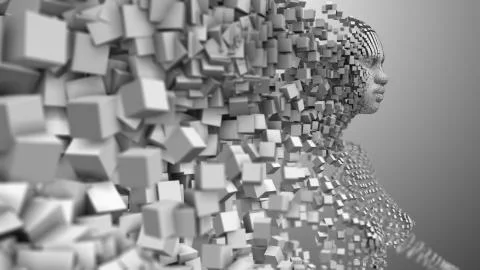 AI Artificial intelligence big data machine deep learning intelligence design Illustrazione stock