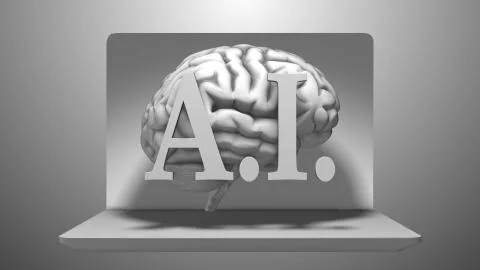 AI Artificial intelligence big data machine deep learning intelligence design Stock Illustration