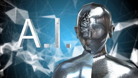 AI Artificial intelligence brain digital robotic brain deep learning Stock Footage 85333070