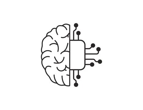 Ai, artificial intelligence, brain icon . Vector illustration. Stock-Illustration