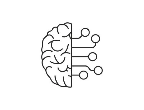 Ai, artificial intelligence, brain icon . Vector illustration. 스톡 일러스트