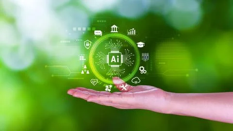 AI Artificial intelligence for business concept. AI brain processors in the.. Stock Photos