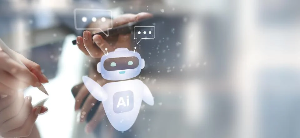 AI Artificial Intelligence Chatbot for Customer Support and User Interaction 写真素材