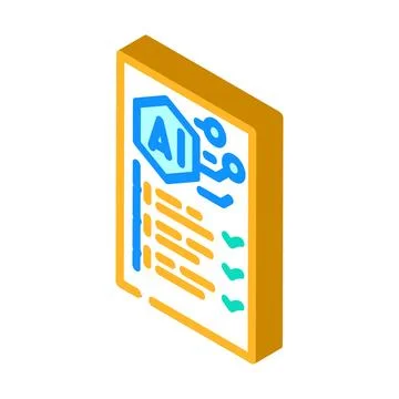 Ai artificial intelligence checklist report document Stock Illustration