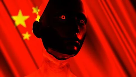 AI Artificial Intelligence in China Concept 3 Illustrazione stock