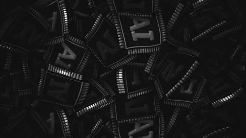 AI Artificial Intelligence Chip Animation Background, Endless, Loop Vídeos de archivo 331379792