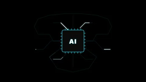 AI Artificial Intelligence Chip Circuit Animation 動画素材 344424994